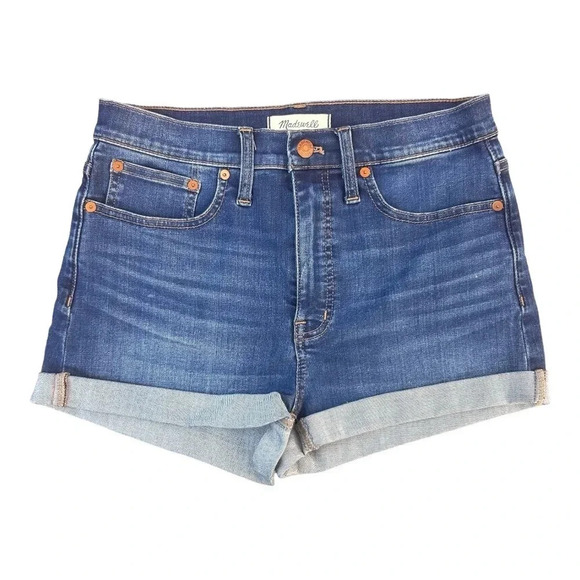 Madewell High-Rise Denim Shorts in Danny Wash TENCEL™ Denim Edition Size 28 NWOT - Picture 4 of 12